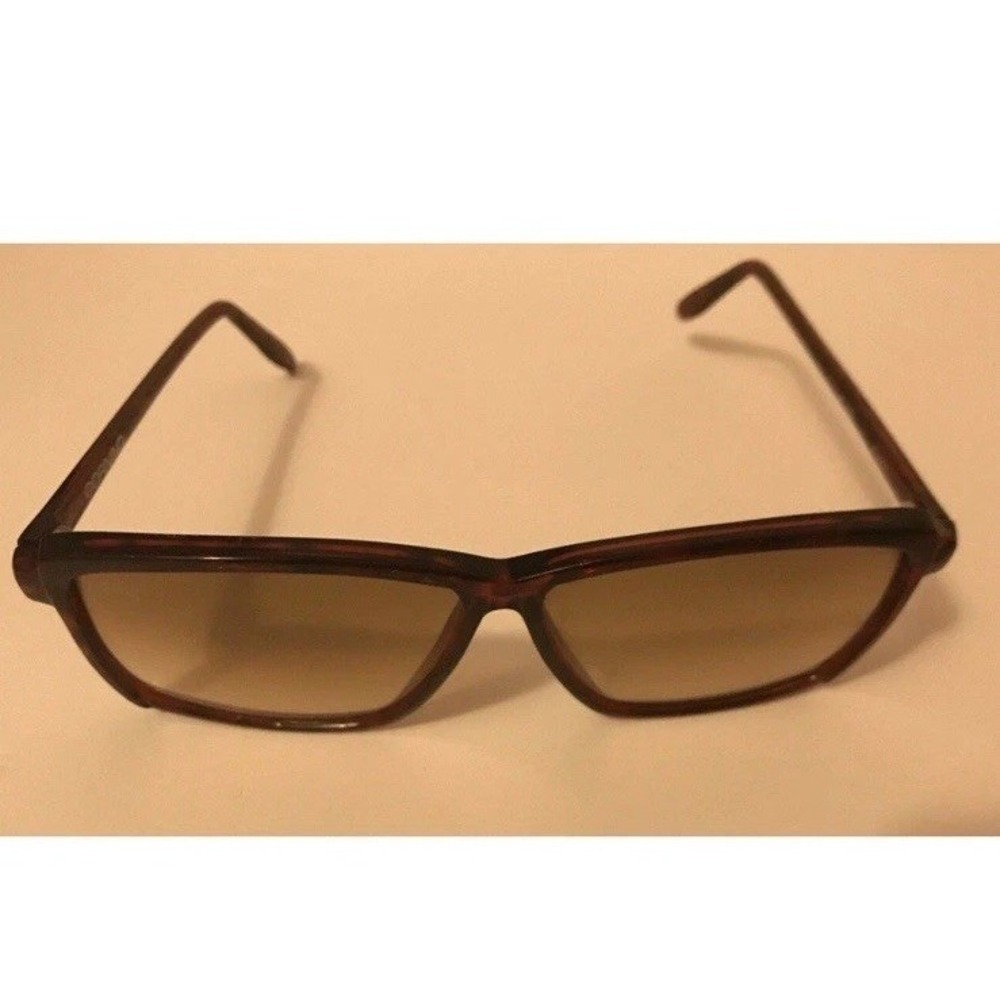 Vtg 2121S Corning HUGE Tortoise Gradient Rectangle Sunglasses Korea Oversized - Picture 4 of 7
